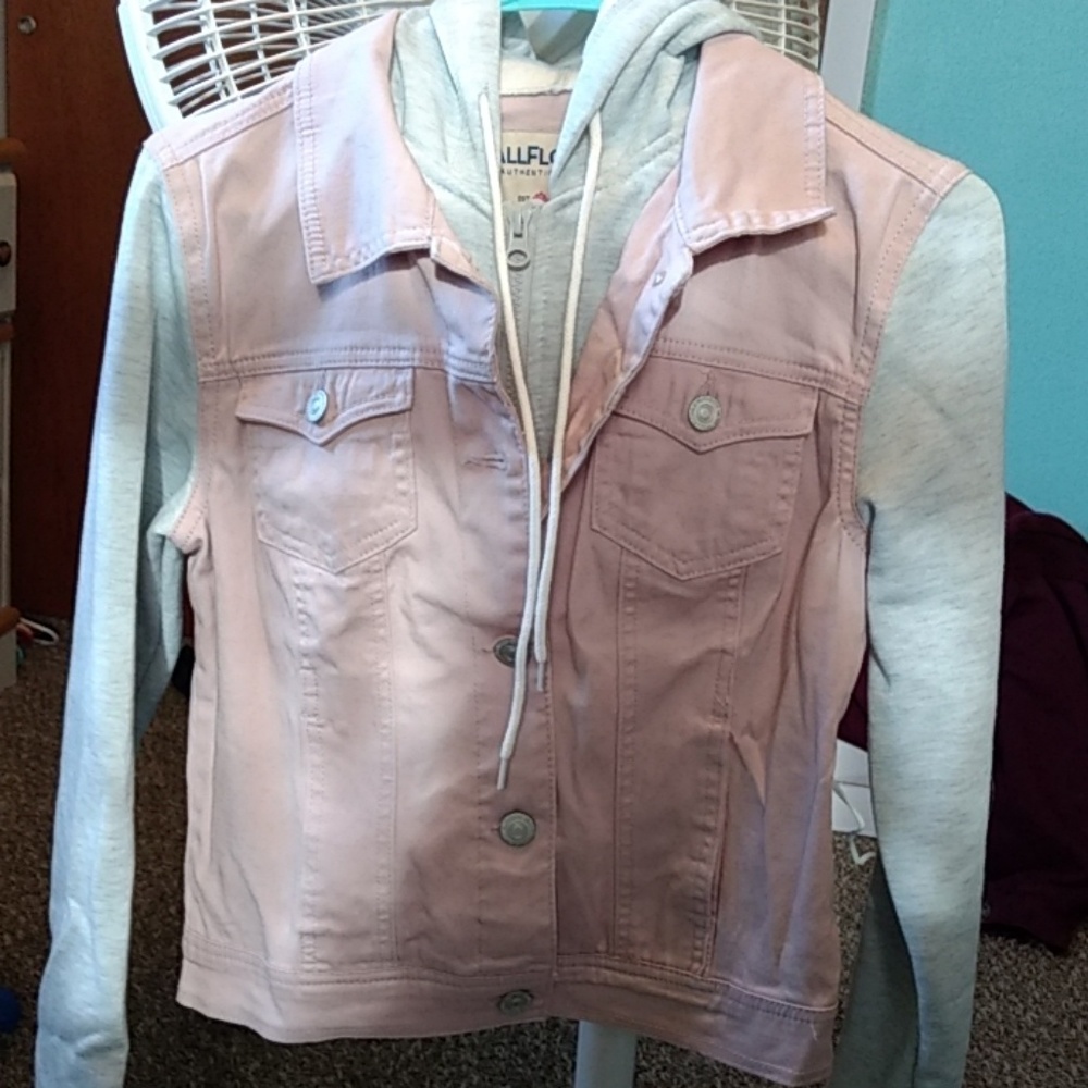 Wallflower jean jacket with hoodie